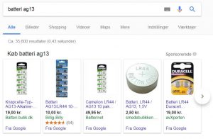 Google Product Ratings eksempel fra Billig-Billy